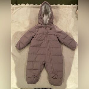 Cozy Purple Kids One Piece Snowsuit